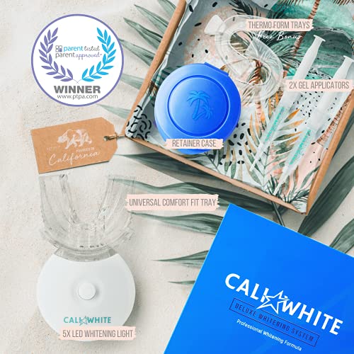 Cali White Teeth Whitening Kit with LED Light, Organic Peroxide Teeth Whiteni...