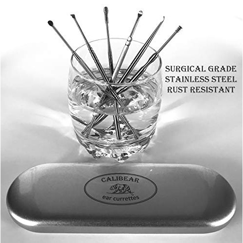 Calibear Ear Curette Earwax Removal Kit - Professional Quality Stainless Stee...