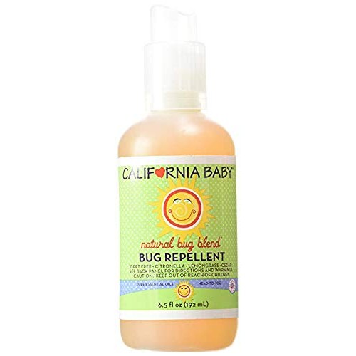 California Baby Plant-Based Natural Bug Repellant Spray (6.5 fl. oz.) Skin Sa...