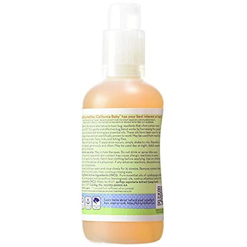 California Baby Plant-Based Natural Bug Repellant Spray (6.5 fl. oz.) Skin Sa...