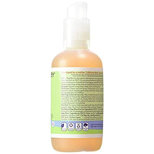 California Baby Plant-Based Natural Bug Repellant Spray (6.5 fl. oz.) Skin Sa...