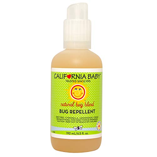 California Baby Plant-Based Natural Bug Repellant Spray (6.5 fl. oz.) Skin Sa...