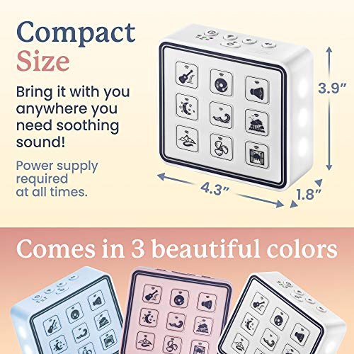 Plug in White Noise Sound Machine with Adjustable Kids Night Light for Sleepi...