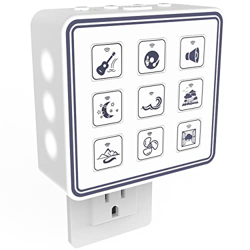 Plug in White Noise Sound Machine with Adjustable Kids Night Light for Sleepi...