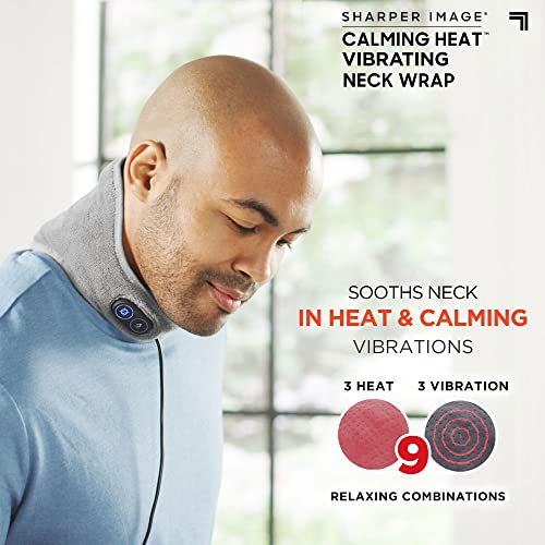Calming Heat Neck Wrap by Sharper Image Personal Electric Neck Heating Pad wi...