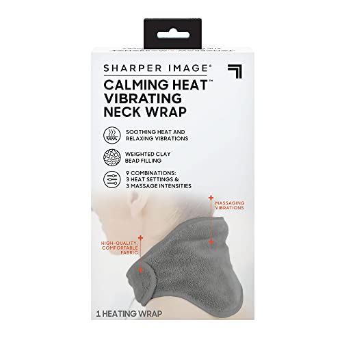 Calming Heat Neck Wrap by Sharper Image Personal Electric Neck Heating Pad wi...