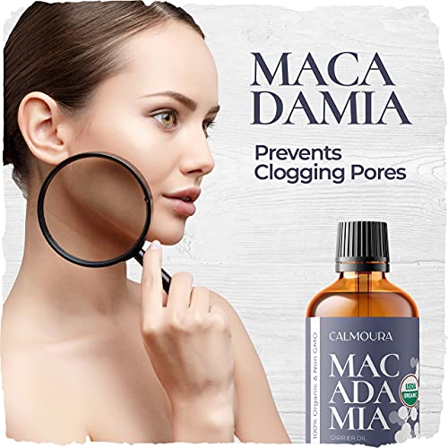 Organic Macadamia Nut Oil (118mL / 4oz) - 100% Pure, Cold Pressed — for Anti ...