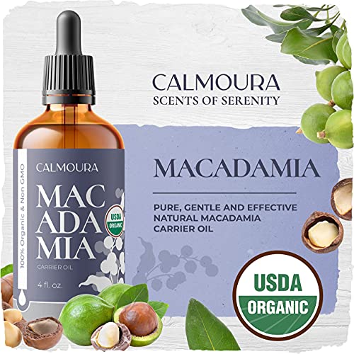 Organic Macadamia Nut Oil (118mL / 4oz) - 100% Pure, Cold Pressed — for Anti ...