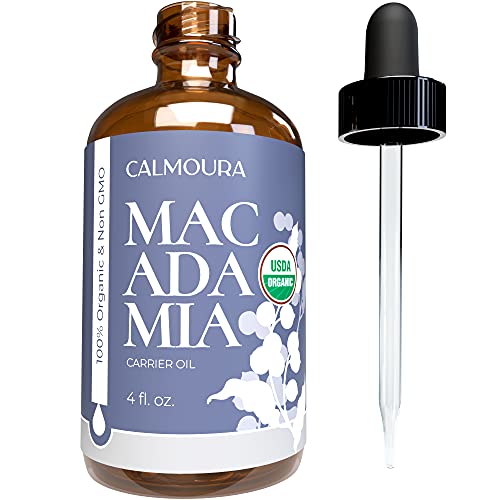 Organic Macadamia Nut Oil (118mL / 4oz) - 100% Pure, Cold Pressed — for Anti ...