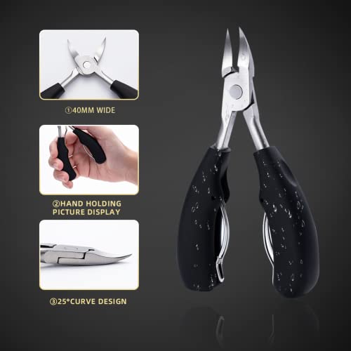 Nail Clippers Set Thick Sharp Toenail Clippers Anti Splash Fingernail Clipper...