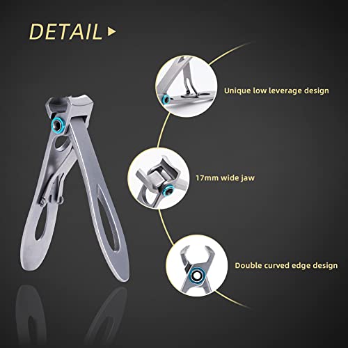 Nail Clippers Set Thick Sharp Toenail Clippers Anti Splash Fingernail Clipper...