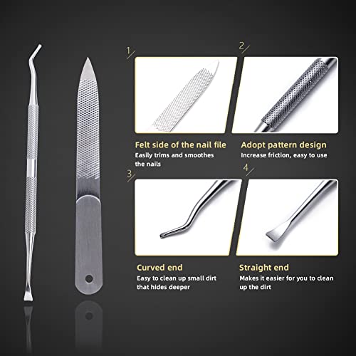 Nail Clippers Set Thick Sharp Toenail Clippers Anti Splash Fingernail Clipper...