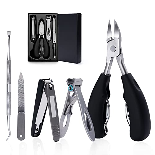 Nail Clippers Set Thick Sharp Toenail Clippers Anti Splash Fingernail Clipper...