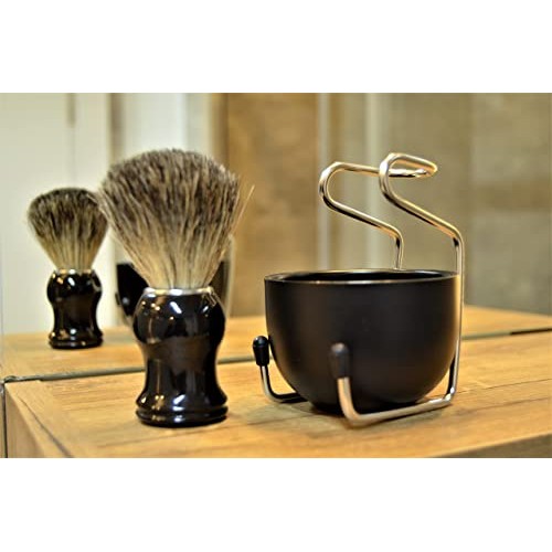 Calway Luxury Shaving Brush Set,100% Natural Pure Badger Shaving Brush, Doubl...