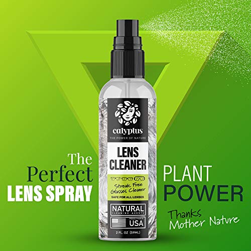 Calyptus Eyeglass Lens Cleaner Spray Kit | Plant Based and USA Made | 6 Ounce...