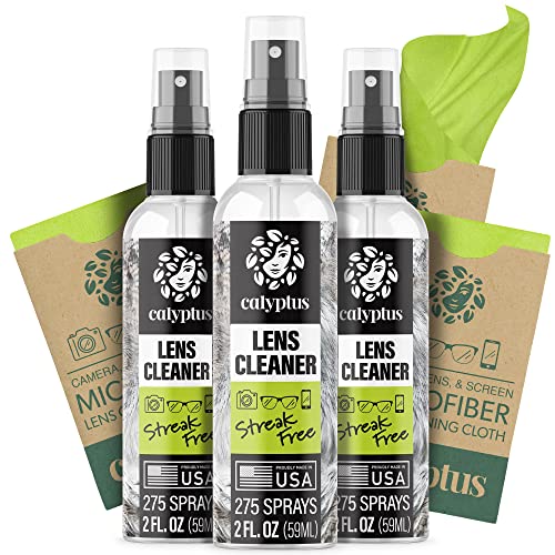 Calyptus Eyeglass Lens Cleaner Spray Kit | Plant Based and USA Made | 6 Ounce...