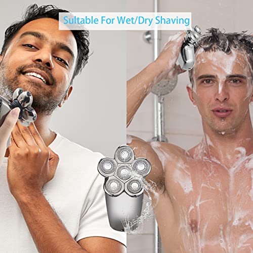 Head Shaver for Men, 5-in-1 6D Blade Mens Electric Razor LED Cordless Recharg...