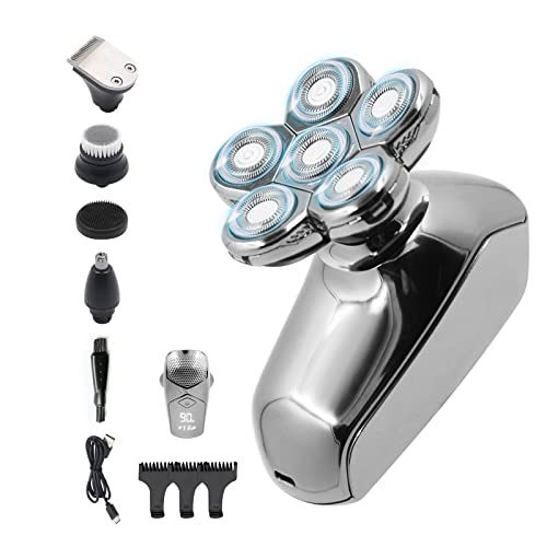 Head Shaver for Men, 5-in-1 6D Blade Mens Electric Razor LED Cordless Recharg...