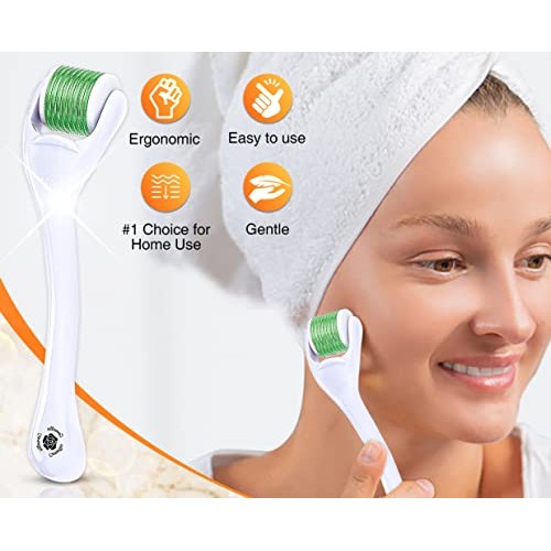 Derma Roller Microneedle Roller 0.25mm for Face Body Beard Hair Growth, 540 T...