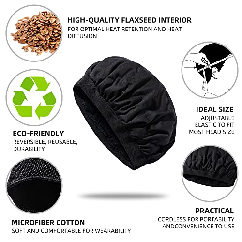 Camic Flaxseed Deep Conditioning Heat Cap 100% Safe Microwave Hot Cap Treatme...