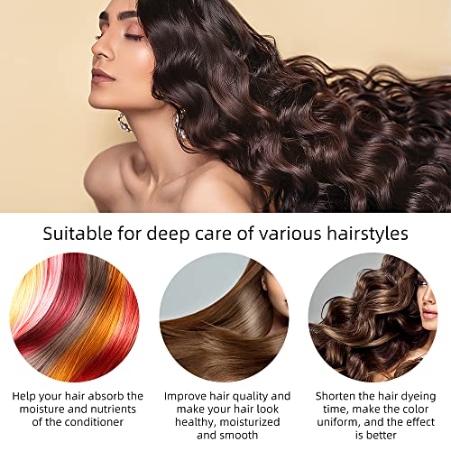 Camic Flaxseed Deep Conditioning Heat Cap 100% Safe Microwave Hot Cap Treatme...