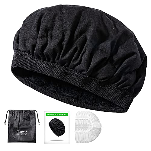 Camic Flaxseed Deep Conditioning Heat Cap 100% Safe Microwave Hot Cap Treatme...