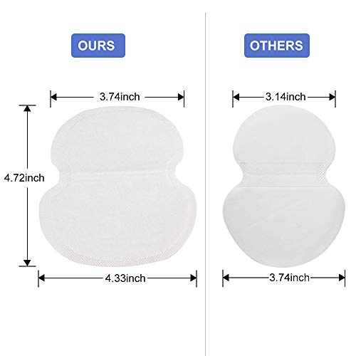 Large Underarm Sweat Pads for Women and Men Fight Hyperhidrosis [100 Pack], C...