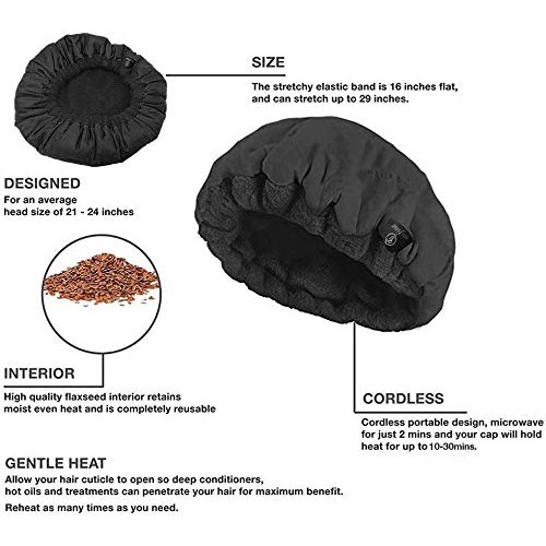 Candeer Heat Cap for Deep Conditioning, Microwavable Treatment Steaming cap, ...