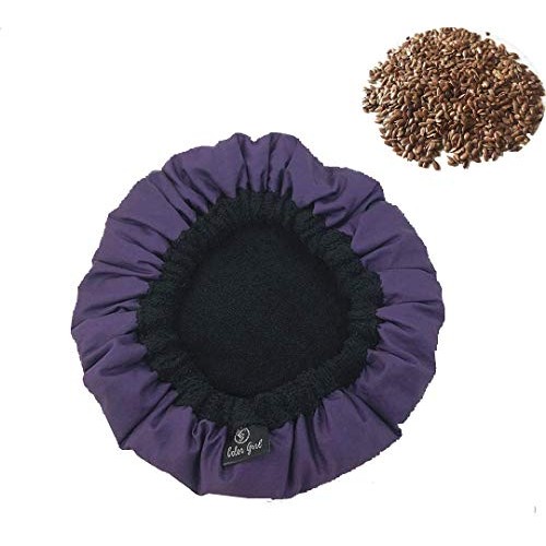 Heat Cap for Deep Conditioning,100% Natural Flaxseed Thermal Cap, Microwavabl...