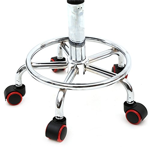 Candora Round Shape Adjustable Salon Stool with Back and Line
