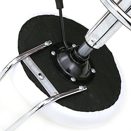 Candora Round Shape Adjustable Salon Stool with Back and Line