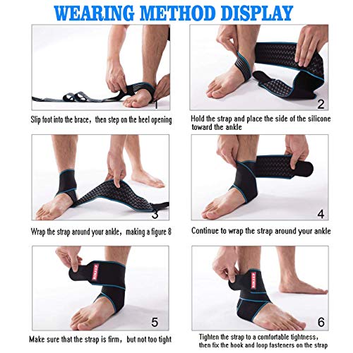 Ankle Support,Adjustable Ankle Brace Breathable Nylon Material Super Elastic ...