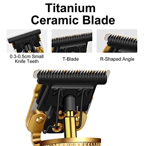 Hair Clippers for Men,Cordless Rechargeable Hair Trimmer Metal Body Cutting G...
