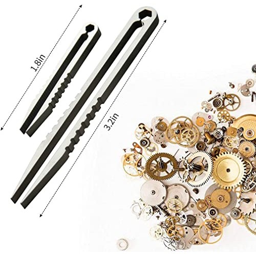 Ccanku 2pcs Mini Tweezers Titanium Portable Titanium Alloy EDC Tweezers Survi...