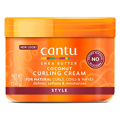 Cantu Coconut Curling Cream with Shea Butter for Natural Hair, 12 oz (Packagi...