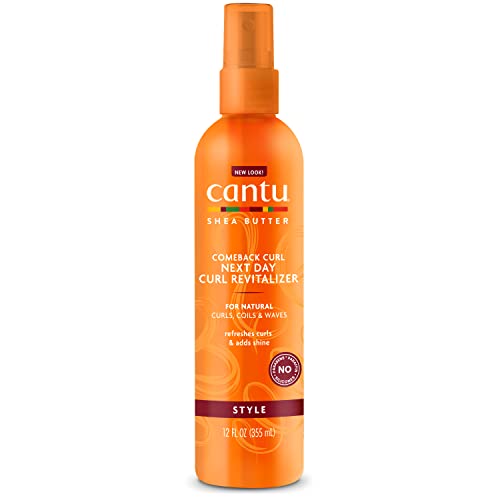 Cantu Comeback Curl Next Day Curl Revitalizer Mist with Shea Butter for Natur...