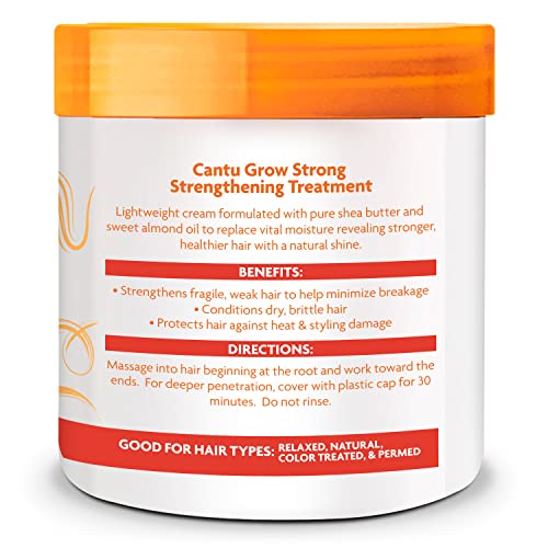 Cantu Grow Strong Strengthening Treatment, 6 Oz, White