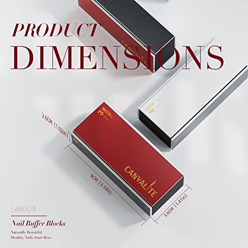 Canvalite Nail Files and Buffers, All in One 4 Way Nail Buffer Block That Sha...