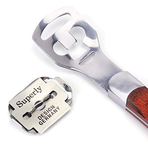 Foot Razor for Callus Removal - Calusses Shaver, Wood Handle Foot Shaver Call...