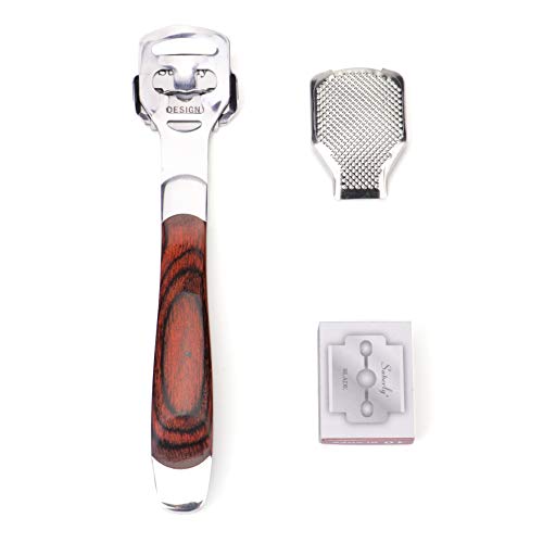 Foot Razor for Callus Removal - Calusses Shaver, Wood Handle Foot Shaver Call...