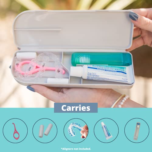 CAPSULE Retainer Case - Brush and Toothpaste Included - Perfect for Compact a...