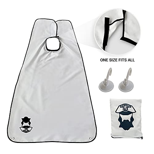 Beard Hair Catcher, Beard Cape Apron for Shaving and Grooming with Suction Cu...