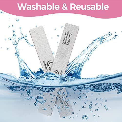 18pcs Nail File for Acrylic Nails - Capularsh 100/180 Grit Professional Doubl...