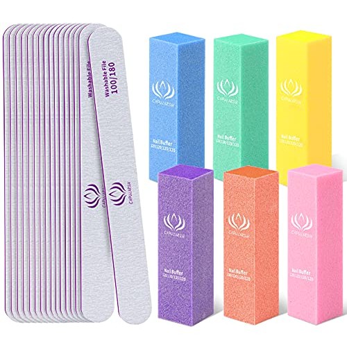 Nail Files and Buffers Capularsh 16Pack Professional Manicure Tools Kit 10PCS...