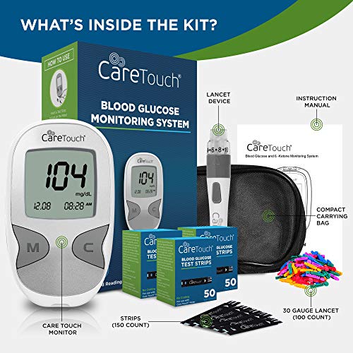 Blood Glucose Monitor Kit - Diabetes Testing Kit with 1 Glucometer, 150 Blood...