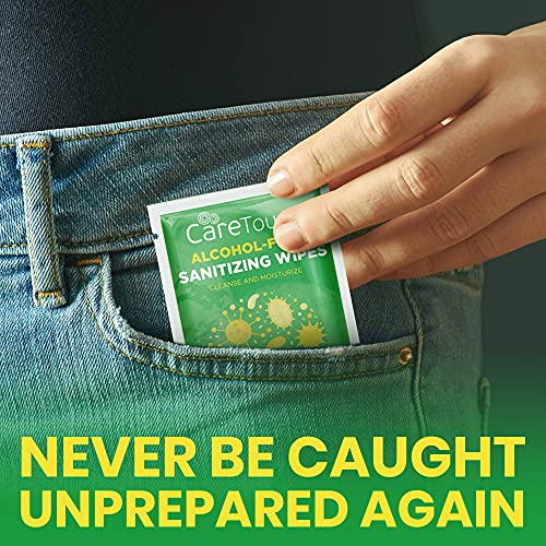 Care Touch Alcohol-Free Hand Sanitizing Wipes, 30 Individually Wrapped Hand W...