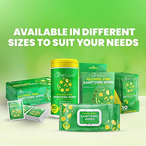 Care Touch Alcohol-Free Hand Sanitizing Wipes, 30 Individually Wrapped Hand W...