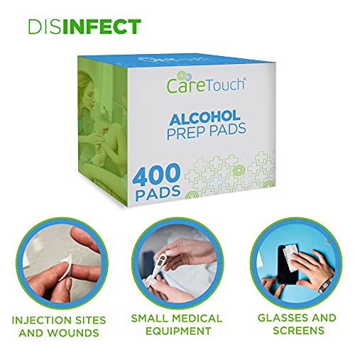 Care Touch Alcohol Prep Pads, Medium 2-Ply - 400 Wipes