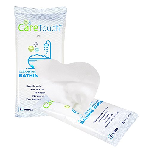 Care Touch Body Wet Wipes with Cleansing & Deodorizing Solution - Shower Wipe...