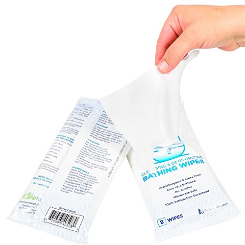 Care Touch Body Wet Wipes with Cleansing & Deodorizing Solution - Shower Wipe...